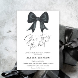 Black Bow Hon är gifter sig Möhippa Inbjudningar