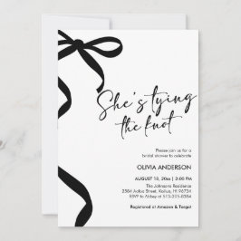 Black Bow Hon är Gifter sig Möhippa Inbjudningar