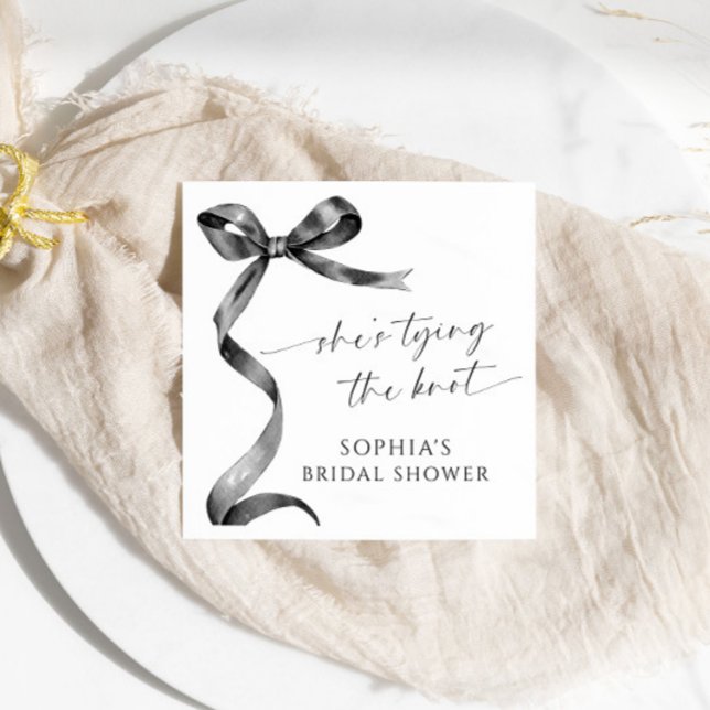 Black Bow Hon är Gifter sig Möhippa Pappersservett (Skapare uppladdad)