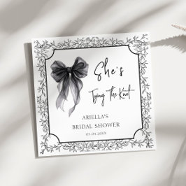 Black Bow Hon är Gifter sig Möhippa Pappersservett