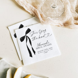 Black Bow Hon är Gifter sig Möhippa Pappersservett