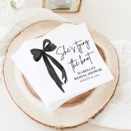 Black Bow Hon är Gifter sig Möhippa Pappersservett