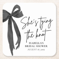 Black Bow - Hon knyter knuten Bridal Shower