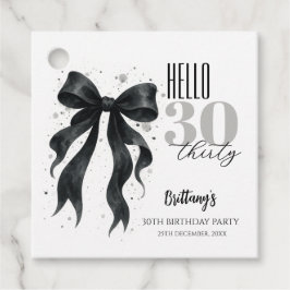 Black Bow Modern 30års födelsedag Gåvor Etiketter