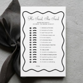 Black Bow-Möhippan sa att hon sa "Game"