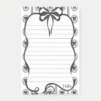 Black Bow Notes 4x6 Sticky Notepad Post-it Block