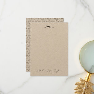 Black Bow Polka-punkt för den moderna Snyggten Rus Tack Kort