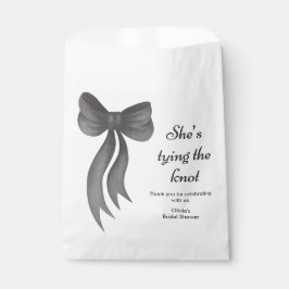 Black Bow She's Tying the Knot Bridal Shower