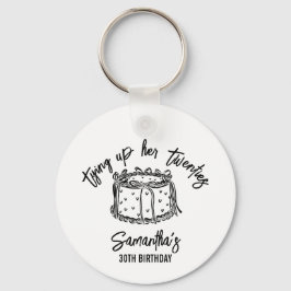 Black Bow som tuppar hennes tjugoåringar 30års föd Nyckelring