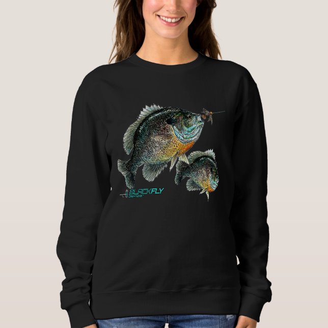 Black Bow Tie Bluegill Fishing  Panfish Jig Fly Fi T Shirt (Framsida)