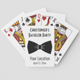 Black Bow Tie Wedding Favor för Bachelor Party Casinokort
