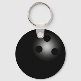Black Bowling Ball Plain Simple Nyckelring