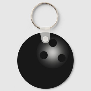Black Bowling Ball Plain Simple Nyckelring