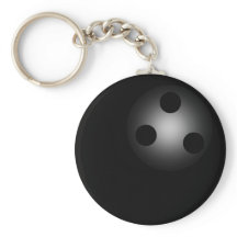 Black Bowling Ball Plain Simple Nyckelring