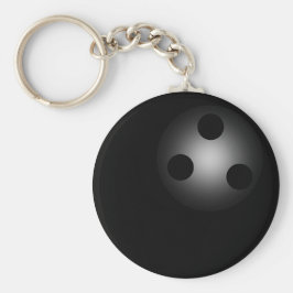 Black Bowling Ball Plain Simple Nyckelring