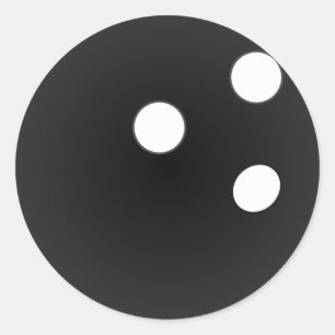 Black Bowling Ball Runt Klistermärke