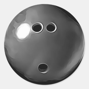 Black Bowling Ball Stickers Runt Klistermärke