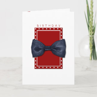 Black Bowtie Birthday Card Kort