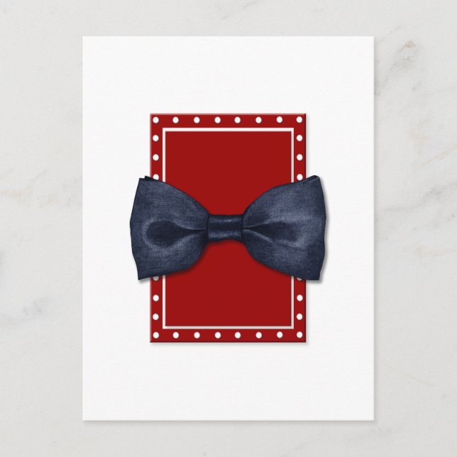Black Bowtie Postcard Vykort (Framsida)