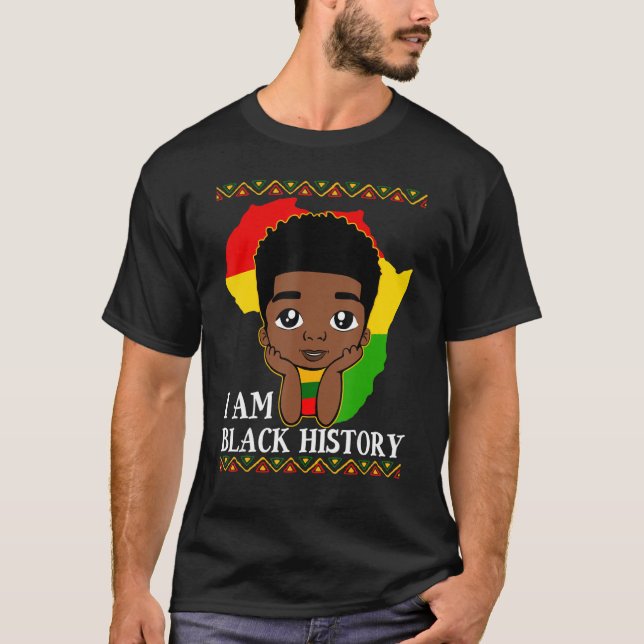 Black Boys I är Black History Proud Month Afro Mel T Shirt (Framsida)