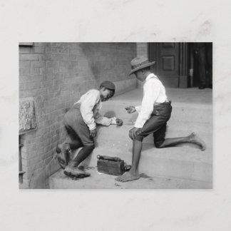 Black Boys Shooting Craps 1901 Vykort
