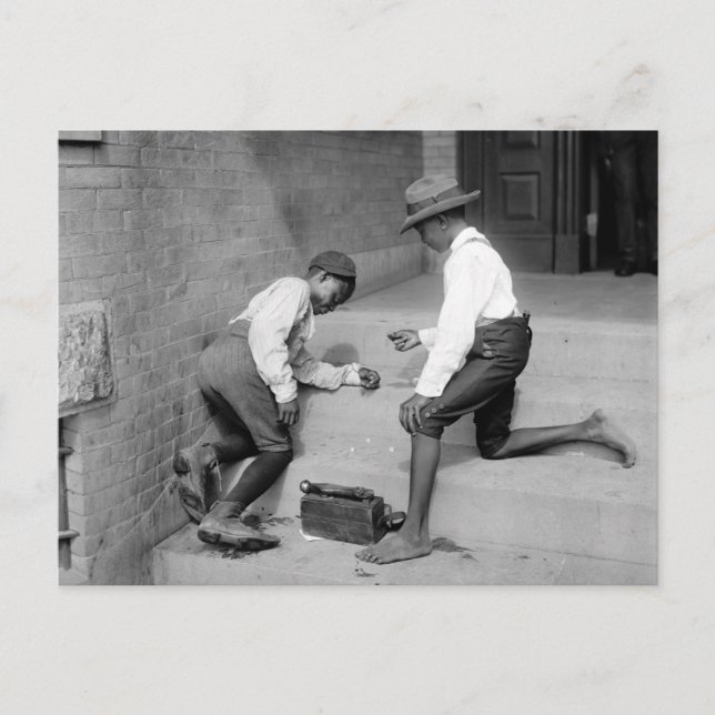 Black Boys Shooting Craps 1901 Vykort (Framsida)