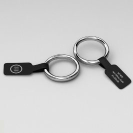 Black Branded Barbell Jewelry Foldover Pris Märkre Klistermärken