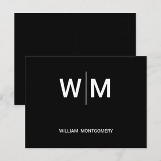 Black Branded Logo | Corporate Business Company Vykort