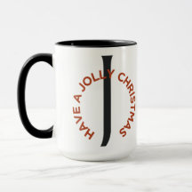 Black Brev J Red Text har en god jul