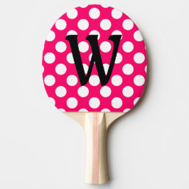 Black Brev Monogram på Polka dots Pingisracket