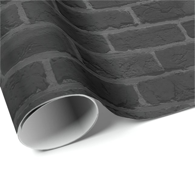 Black Brick Mönster Presentpapper (Rullad Hörn)