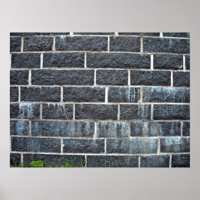 Black Brick Wall Struktur Poster (Framsidan)
