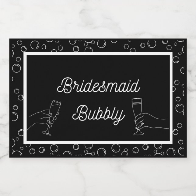 Black Bridesmaid Bubly Mini Sparkling Vin Lab (Enkel etikett)