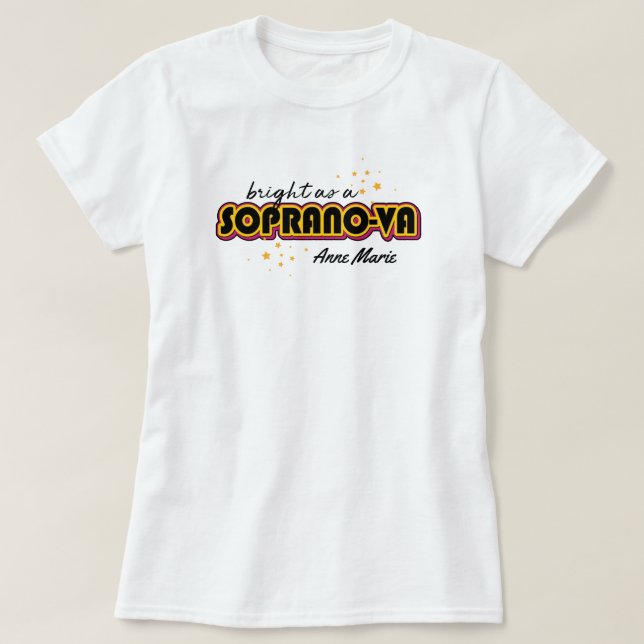Black Bright som Soprano-va T Shirt (Design framsida)
