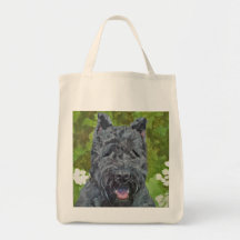 Black Brindle Bouvier des Flanders Hund Art Tote