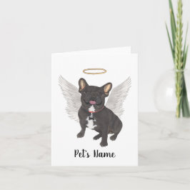 Black Brindle Frenchie Sympathy Memorial Kort