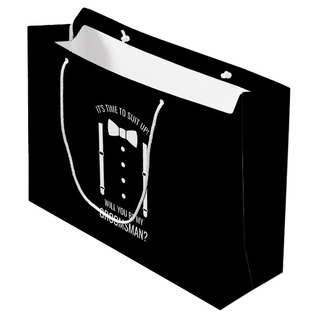 Black Bröllop Bow Tie Groomsman Frieri (Framsidan Vinklad)