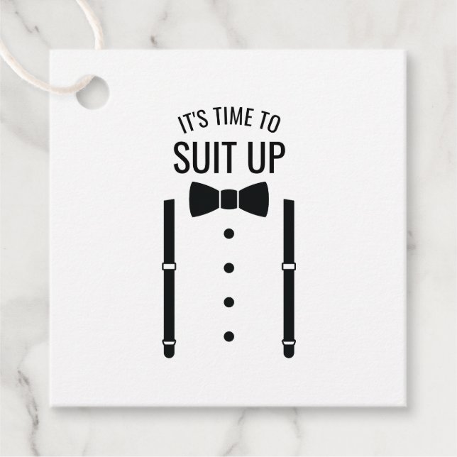 Black Bröllop Bow Tie Groomsman Frieri Gåvor Etiketter (Framsida)