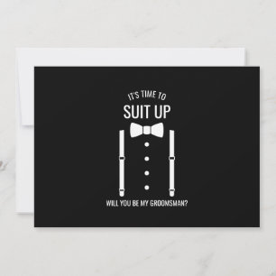 Black Bröllop Bow Tie Groomsman Frieri Inbjudningar