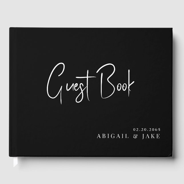 Black Bröllop Gästböcker (Framsida)