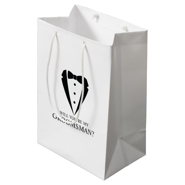 Black Bröllop Tuxedo Kostym Groomsman Frieri (Framsidan Vinklad)