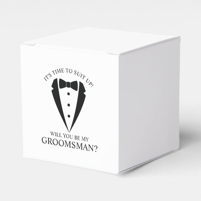 Black Bröllop Tuxedo Kostym Groomsman Frieri Presentaskar (Framsidan Sidan)