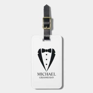 Black Bröllop Tuxedo Kostym Personlig Marskalkar Bagagebricka