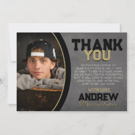 Black Bronze Chalkboard Studenten - tackkort Inbjudningar