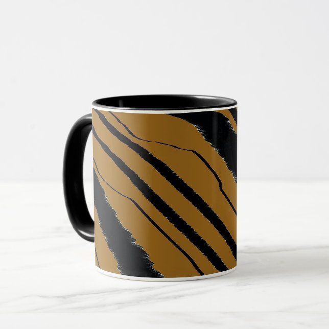 Black Brown Animal Print Combo Mugg (Framsida vänster)