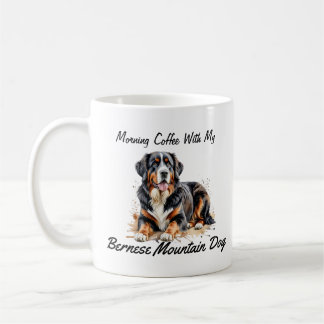 Black & Brown Bernese Mountain Hund PERSONALIZE Kaffemugg