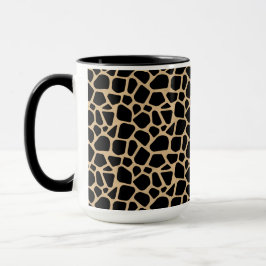 Black Brown Giraffe Print Mugg