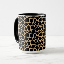 Black Brown Giraffe Print Mugg