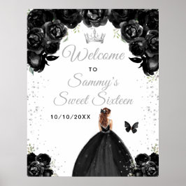 Black Brown Hair Princess Sweet sixteen Välkommen Poster