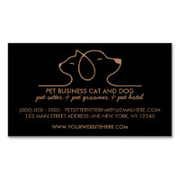 Black Brown Hund Cat Simple Logotyp Veterinary Pet